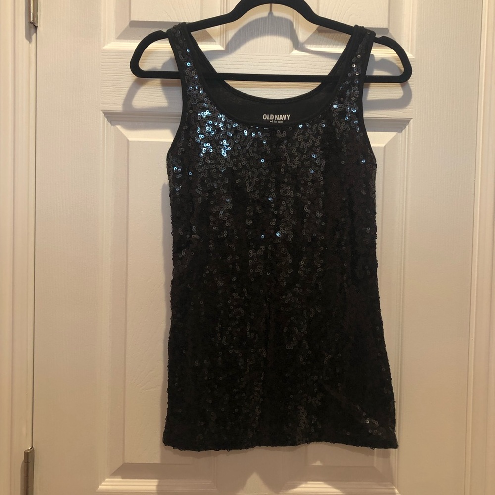 Black Sequins Old Navy Tank Top Size M